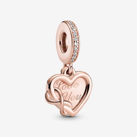 PANDORA• “Love You” Infinity Heart Dangle Charm - Picture 2 of 7